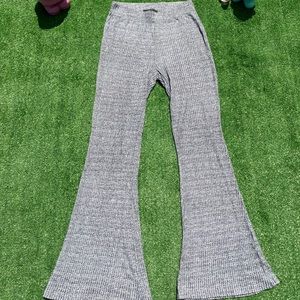 Forever 21 Gray Ribbed Flare Pants